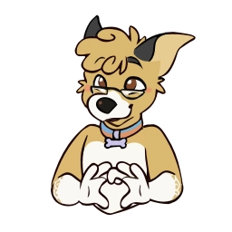 Telegram sticker ❤️ Wolfy and Corgo animated