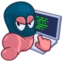 Telegram stiker 👨‍💻 Worm