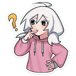 Telegram sticker ❓ Оля :: @stickroom