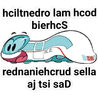 Telegram sticker ✍️ Deutsche Bahn Memes