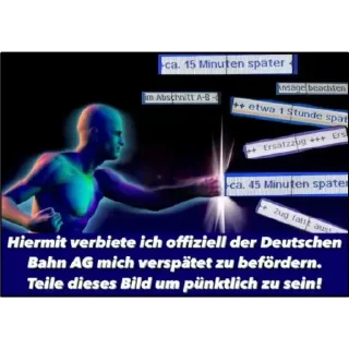 Telegram sticker ⏰ Deutsche Bahn Memes