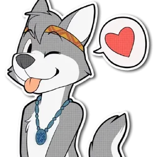 Sticker 😊 WolfPupTKStickers
