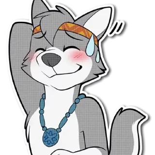 Телеграм стикер 😊 WolfPupTKStickers