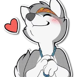 Телеграм стикер 😊 WolfPupTKStickers