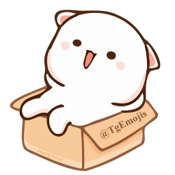 Sticker 📦 Peach Cat @TgEmojis
