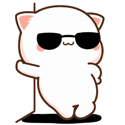 Sticker 😎 Peach Cat @TgEmojis