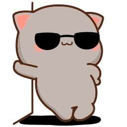 Sticker 😎 Peach Cat @TgEmojis