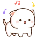 Video sticker 🎧 Peach Cat @TgEmojis