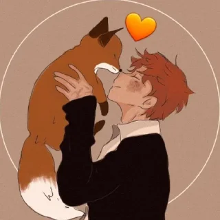 Telegram sticker ❤️ лисики :: @fStikBot