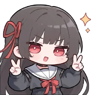 Telegram stiker 🖤 Chisa ♡ 千咲 (@dailychisa)