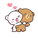 Телеграм стикер 😍 Milk & Mocha