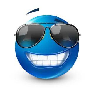 Video sticker 😎 blue emoji  @rekerrr21