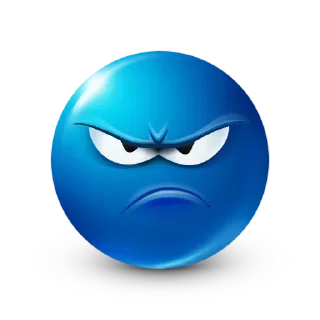 Telegram sticker 😠 blue emoji  @rekerrr21