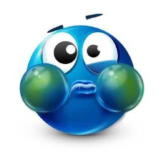 Telegram sticker 🤢 blue emoji  @rekerrr21
