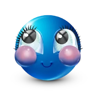 Telegram sticker 😊 blue emoji  @rekerrr21