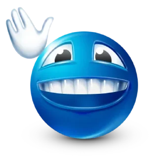 Sticker 👋 blue emoji  @rekerrr21