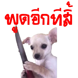 Телеграм стикер 😡 มีมหมา