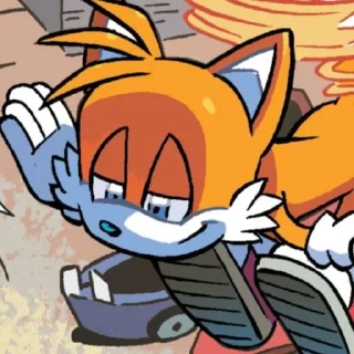 Telegram sticker 🌟 Tails the fox (IDW) (1) :: @fStikBot
