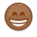 Sticker 😁 Brown Emoji