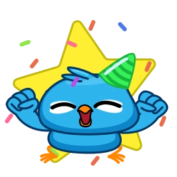 Telegram sticker 🥳 Птенец | @Premium_Stikers