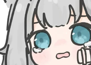 Telegram sticker 😢 自分