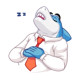 Telegram sticker 😴 Shark Boss