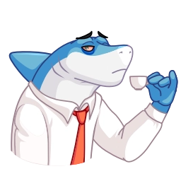 Telegram stiker ☕️ Shark Boss