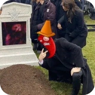 Telegram sticker 🔥 ЗОНДРИ ПЕРЕЦ С КОНУСОМ