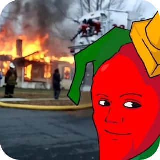 Telegram sticker 🔥 ЗОНДРИ ПЕРЕЦ С КОНУСОМ