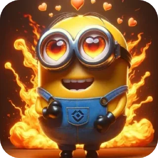 Telegram sticker ❤‍🔥 Миньёны @zatmenienochi