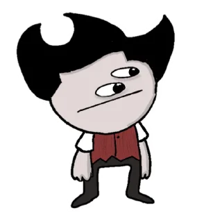 Telegram sticker 😐 Don't starve together : )