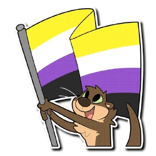 Video sticker 🏳️‍🌈 Otter!