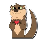Telegram stiker ❤ Otter!