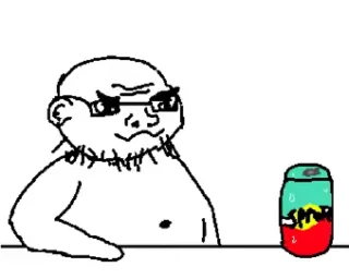 Телеграм стикер 🥤 Soyjak vids