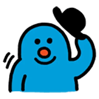 Video sticker 👨‍🦲 블루 & 옐로