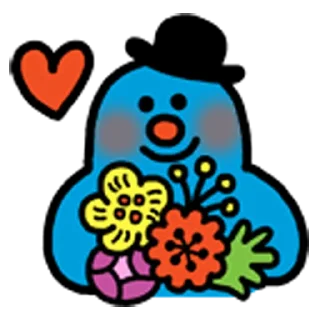 Video sticker 🌺 블루 & 옐로