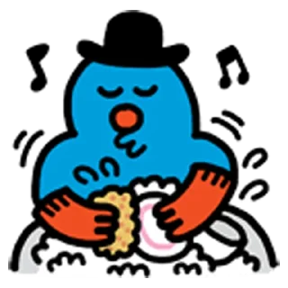 Telegram sticker 🧽 블루 & 옐로