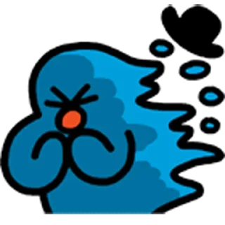 Telegram sticker 🤧 블루 & 옐로