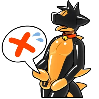 Telegram sticker 🚫 rubbershark
