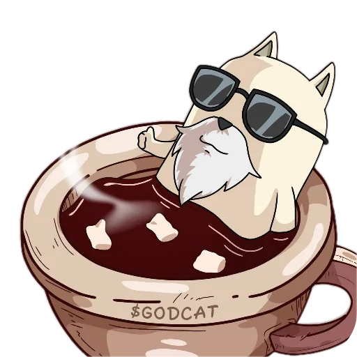 Telegram stiker 📖 $GODCAT Stickers CTO