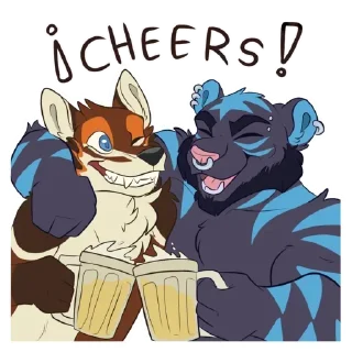 Telegram sticker 🍻 Kyle The Tiger