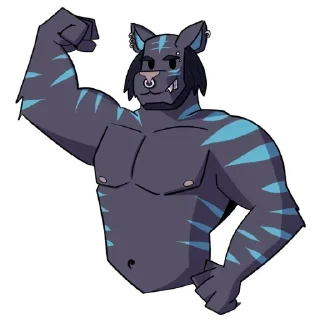 Telegram sticker 💪 Kyle The Tiger