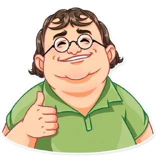 Telegram sticker 👍 Gabe Newell