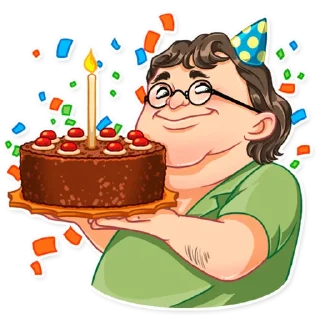 Telegram sticker 🎂 Gabe Newell