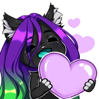 Telegram sticker ❤️ Christie The Tuxedo Cat