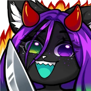 Telegram sticker 👿 Christie The Tuxedo Cat