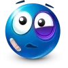 Video sticker 🤩 Blue Face Emoji @T...