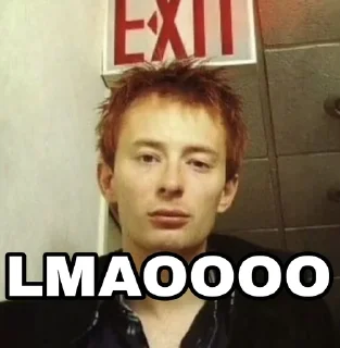 Telegram sticker 😂 Thom Yorke @overdosingonmusic