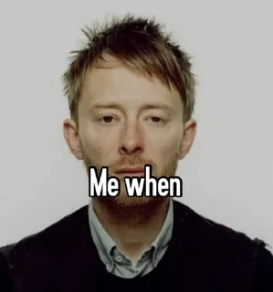 Telegram sticker 😐 Thom Yorke @overdosingonmusic