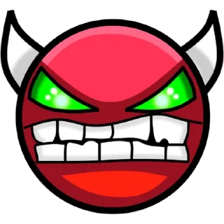 Telegram sticker 😈 Geometry Dash Faces part 1 by Tog4forev.